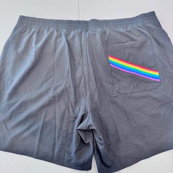 NWT - TomboyX Black Rainbow 7" Shorts, Size 4x - Picture 1 of 8